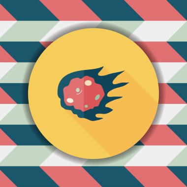 Uzun Gölge, eps10 ile alan göktaşı düz simgesi