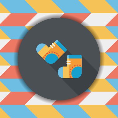 çorap uzun gölge, eps 10 düz simgesi