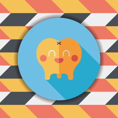 Uzun gölgeler, eps10 ile diş düz stil simgesi