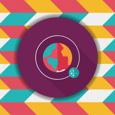 Uzun Gölge, eps10 ile alan gezegen düz simgesi