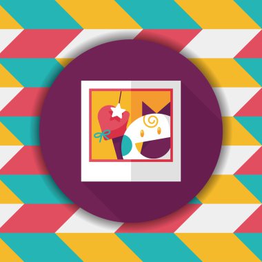 Uzun Gölge, eps10 ile yeni doğan fotoğraf düz simgesi