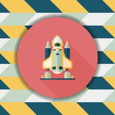 Uzun Gölge, eps10 ile alan roket düz simgesi