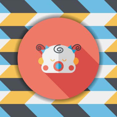 Bebek kız uzun gölge, eps10 düz simgesiyle