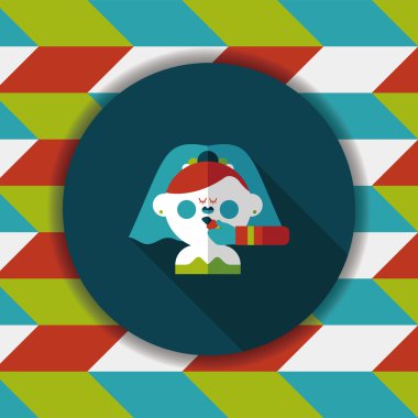 Gelinin düz ikonu, uzun gölgeli, eps10