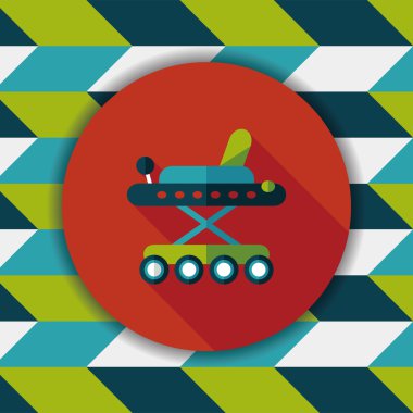 bebeğim walker düz simgesi ile uzun gölge, eps10