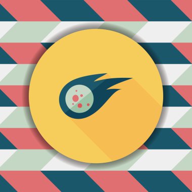 Uzun Gölge, eps10 ile alan göktaşı düz simgesi