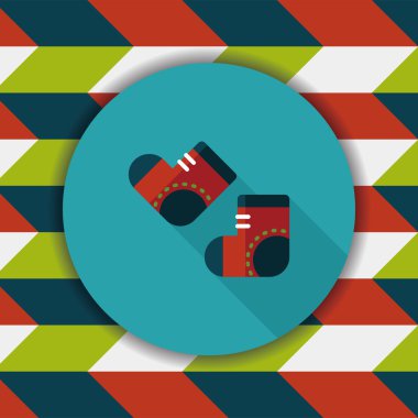 çorap uzun gölge, eps 10 düz simgesi