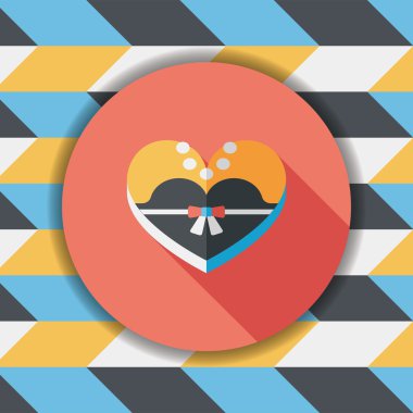 Gelin gelinlik kutu kurabiye uzun düz simgesiyle sh şeklinde