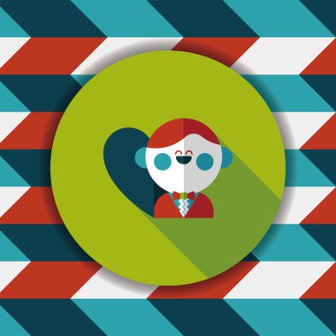 Düğün damat uzun gölge, eps10 düz simgesiyle