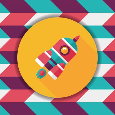 Uzun Gölge, eps10 ile alan roket düz simgesi