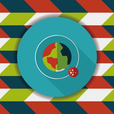 Uzun Gölge, eps10 ile alan gezegen düz simgesi