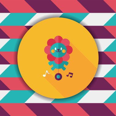 Uzun Gölge, eps10 ile aslan oyuncak düz simgesi