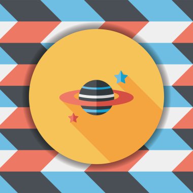 Uzun Gölge, eps10 ile alan gezegen düz simgesi