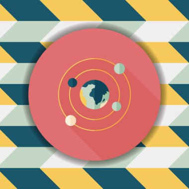 Uzun Gölge, eps10 ile alan gezegen düz simgesi