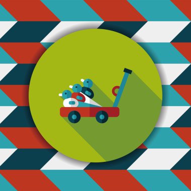 Uzun Gölge, eps10 ile düz simge oyuncak ördek sepeti