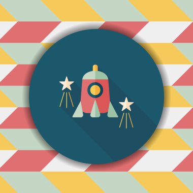 Uzun Gölge, eps10 roket düz simgesi