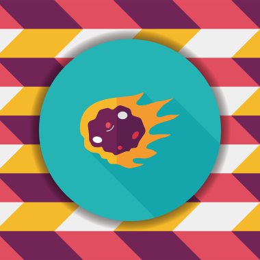 Uzun Gölge, eps10 ile alan göktaşı düz simgesi