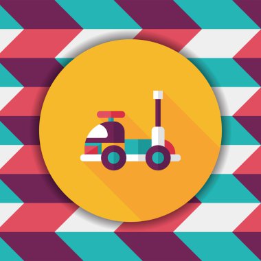 oyuncak araba düz simgesi ile uzun gölge, eps10