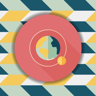 Uzun Gölge, eps10 ile alan gezegen düz simgesi