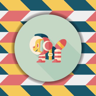 Uzun Gölge, eps10 ile alan köpek düz simgesi