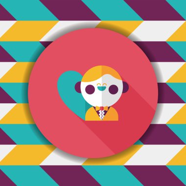 Düğün damat uzun gölge, eps10 düz simgesiyle