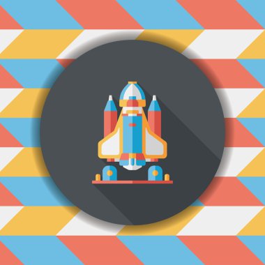 Uzun Gölge, eps10 ile alan roket düz simgesi