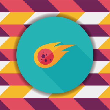 Uzun Gölge, eps10 ile alan göktaşı düz simgesi