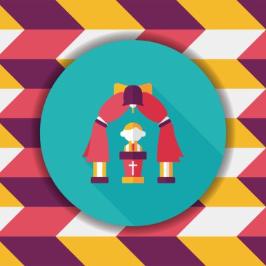 düğün töreni uzun gölge, eps10 düz simgesiyle