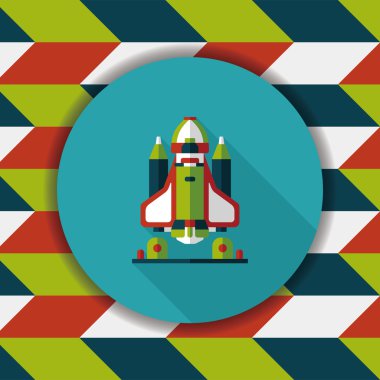 Uzun Gölge, eps10 ile alan roket düz simgesi