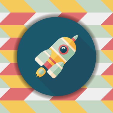 Uzun Gölge, eps10 ile alan roket düz simgesi