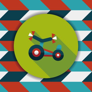 Uzun Gölge, eps10 ile çocuklar bisiklet daha düz simgesi