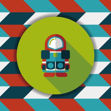 Uzun Gölge, eps10 ile uzay astronot düz simgesi