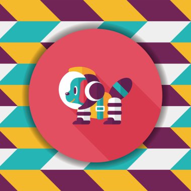 Uzun Gölge, eps10 ile alan köpek düz simgesi