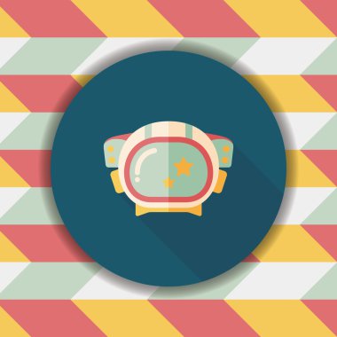 Uzun Gölge, eps10 ile uzay astronot düz simgesi