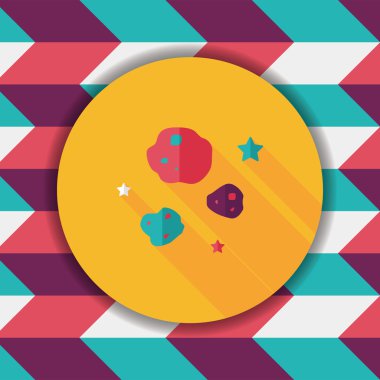 Uzun Gölge, eps10 ile alan göktaşı düz simgesi