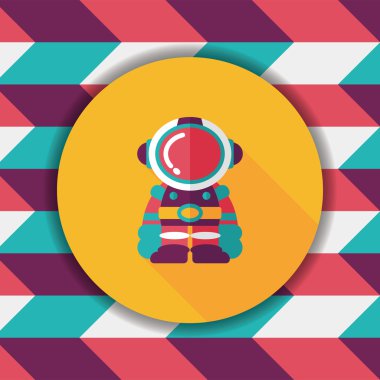 Uzun Gölge, eps10 ile uzay astronot düz simgesi