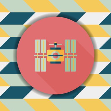 Uzun Gölge, eps10 ile uzay uydu düz simgesi