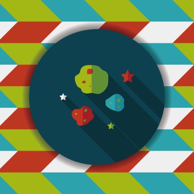 Uzun Gölge, eps10 ile alan göktaşı düz simgesi