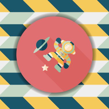 Uzun Gölge, eps10 ile uzay astronot düz simgesi