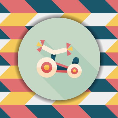 Uzun Gölge, eps10 ile çocuklar bisiklet daha düz simgesi