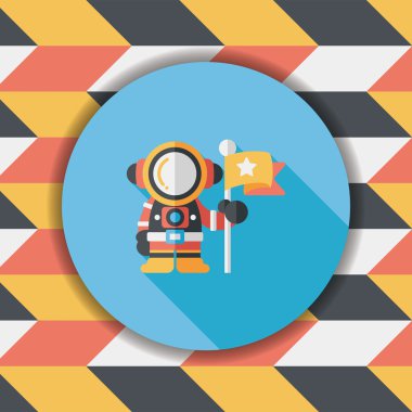 Uzun Gölge, eps10 ile uzay astronot düz simgesi