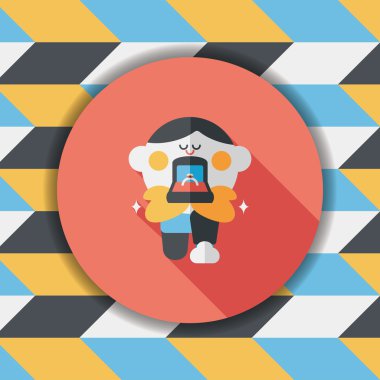 Elmas yüzük düz simgesi ile uzun gölge, eps10 teklif