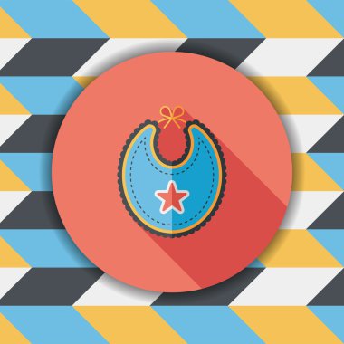 Bebek önlüğü uzun gölge, eps 10 düz simgesiyle