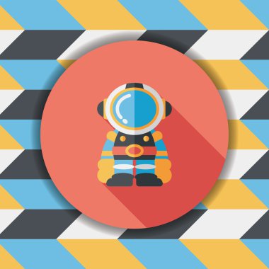 Uzun Gölge, eps10 ile uzay astronot düz simgesi