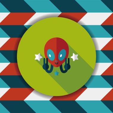 Uzun Gölge, eps10 alanı yabancı düz simgesiyle