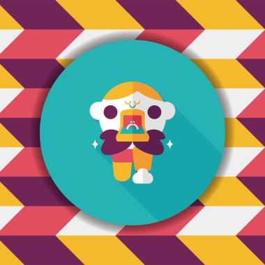 Elmas yüzük düz simgesi ile uzun gölge, eps10 teklif