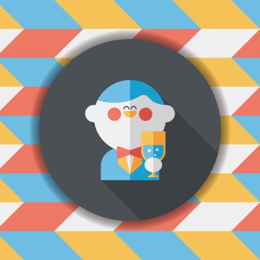 Düğün damat uzun gölge, eps10 düz simgesiyle