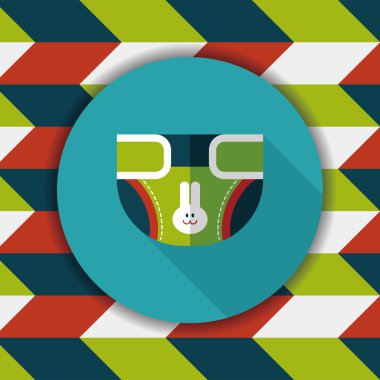 Bebek bezi düz uzun gölge, eps 10 simgesiyle