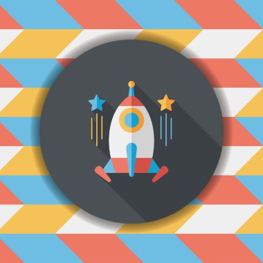 Uzun Gölge, eps10 ile alan roket düz simgesi