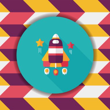 Uzun Gölge, eps10 ile alan roket düz simgesi